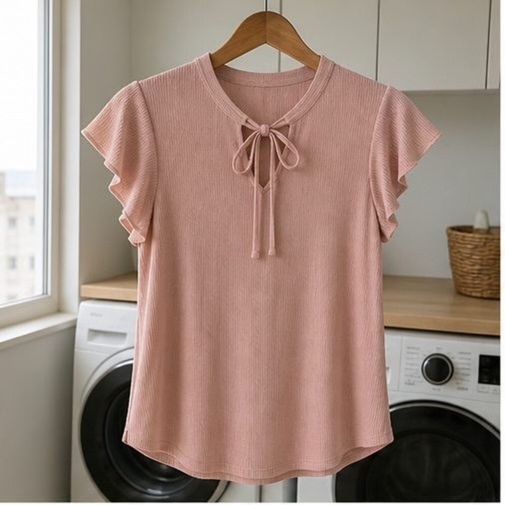 Blush Wrap Blouse - Picture 1 of 6